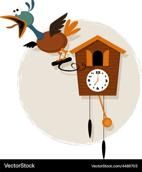 Cartoon Cuckoo Clock Royalty Free Vector Image