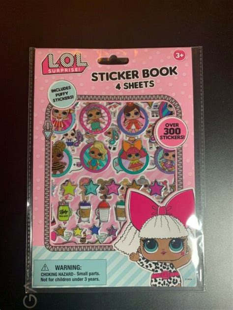 Lol Surprise Sticker Book Over 300 Stickers Includes Puffy Stickers