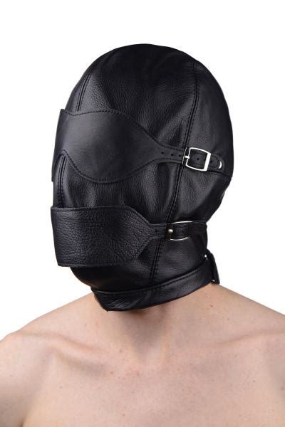 Premium Leather Hood With Blindfold And Breathable Ball Gag On Literotica