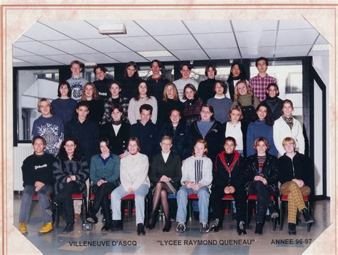 Photo de classe Classe de seconde de 1996 Lycée Raymond Queneau