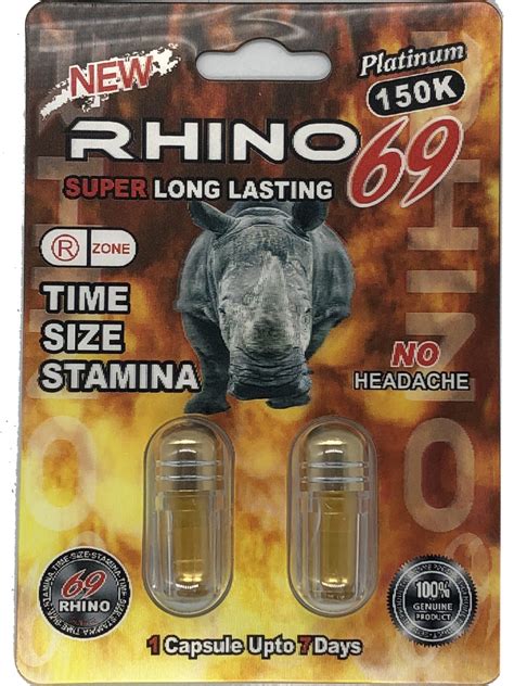 Rhino 69 69000 Platinum Men Sexual Supplement Enhancement Pill Rhino