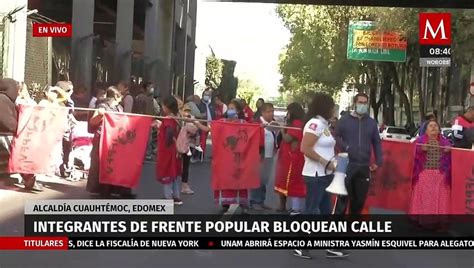 Frente Popular Francisco Villa Bloquea San Antonio Abad Previo A Marcha