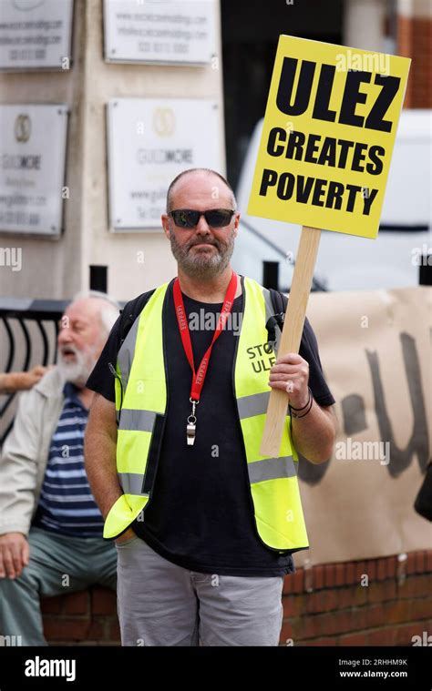 Anti Ulez Protest At Bromley East London This Afternoon Pictured