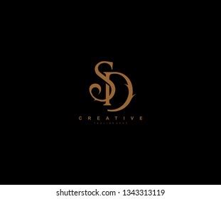 Luxury Letter Sd Logo Icon Design Stock Vector Royalty Free