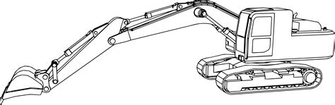 Excavator Side Coloring Pages | Wecoloringpage.com