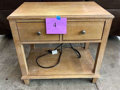 Becki Owens Ren Wood Nightstand Brown Earls Auction Company