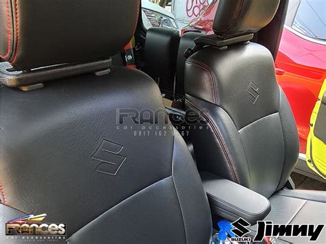 Jimny Customized Seat Cover With Embossed Logo Leather