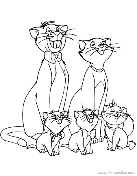 Aristocats Coloring Pages Kittens Aristocats Coloring Pages Best