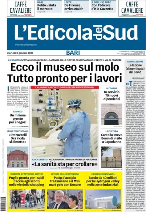 Le Prime Pagine Di Marted Gennaio Wayglo Basilicata