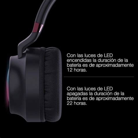 Auriculares Bluetooth Inal Mbricos Luz Led Rgb Fingertime Web Electro