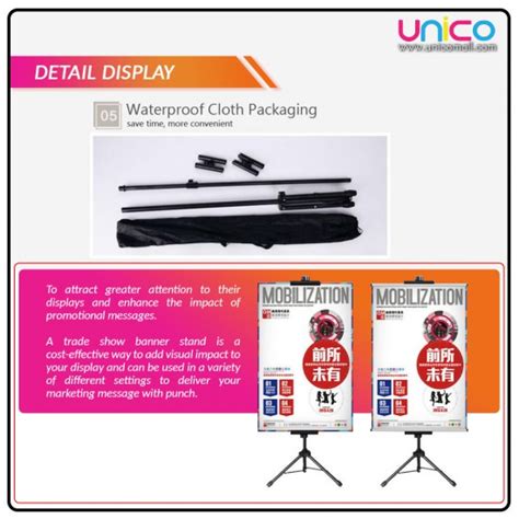 Evio Asia T Bunting Banner Advertising Double Sided Tripod Display Stand