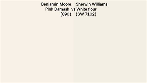 Benjamin Moore Pink Damask 890 Vs Sherwin Williams White Flour SW