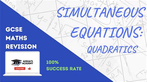 Quadratic Simultaneous Equations Gcse Maths 9 1 Edexcel Aqa Cie