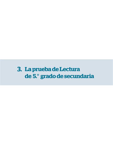 Prueba Diagnostica Lectura Grado Secundaria Resuelto La Prueba De