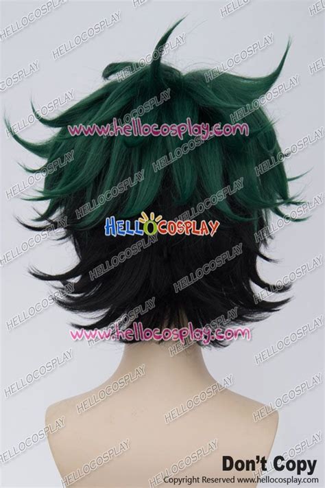 My Hero Academia Izuku Midoriya Cosplay Wig Dark Green Black Short Layered