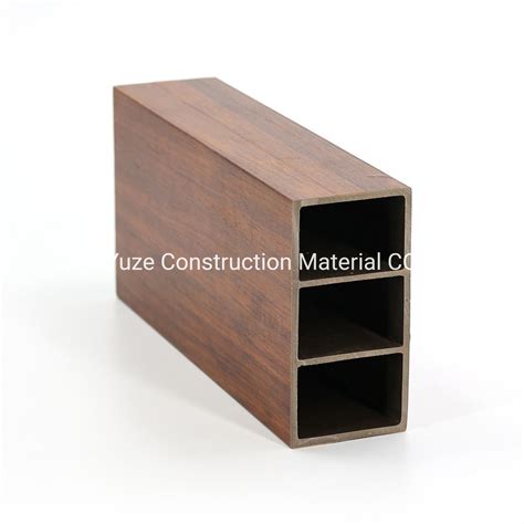 Rot Resistant Wpc Wood Timber Tube Hollow Square Wpc Tube Indoor