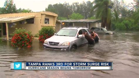 Tampa 3rd highest city at risk for storm surge