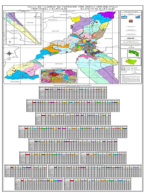 301 Mapa Valores Distritos 01 A 11 Canton Cartago Pdf