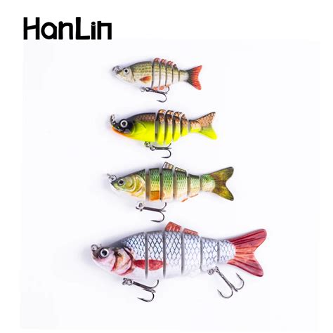 Hanlin Mini Multi Articulado Swimbait Isca De Pesca Isca De Peixe Flex