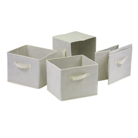 Amazon.com: Winsome Capri Fabric Storage Baskets, Beige, Set of 4: Home & Kitchen