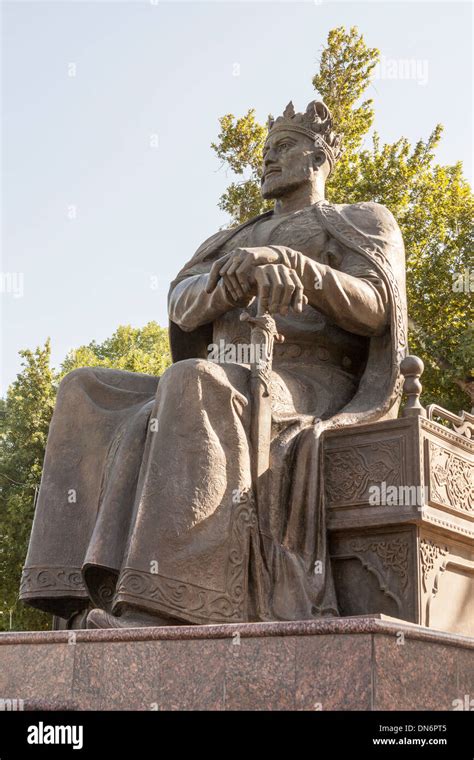 Statue of Amir Timur, also known as Temur and Tamerlane, Samarkand ...