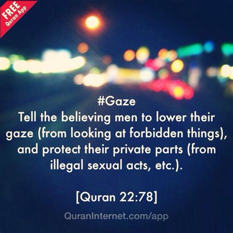 Gaze Tell The Believing Men To Lower Their Gaze From Looking At