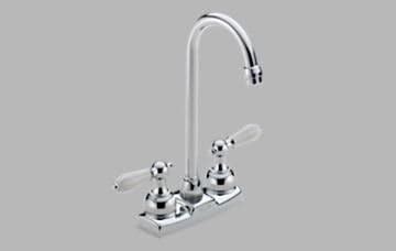 Delta Lhp H Classic Two Handle Bar Prep Faucet In Chrome Finish