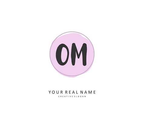 O M OM Initial Letter Handwriting And Signature Logo A Concept