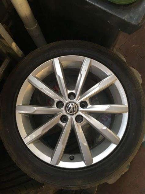 Wheel & Tyre Sets - 4 x Original VW Polo TSI Rims and Tyres was listed for 7,000.00 on 31 Jan at ...