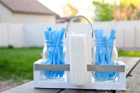 DIY Utensil Caddy With Mason Jars A Houseful Of Handmade