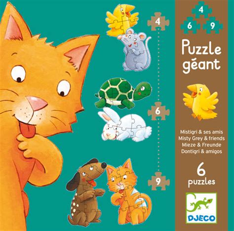 Djeco Puzzle Géant Mistigri et ses amis Puzzle Achat prix fnac