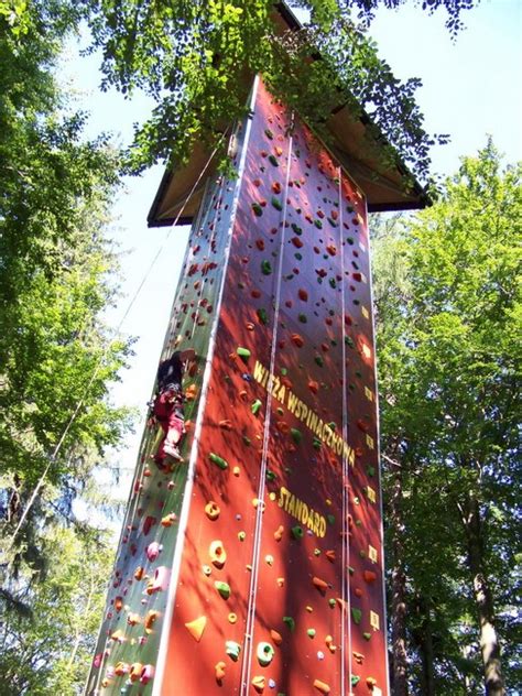 Park Linowy Jedlina Zdrój wieża wspinaczkowa Budowa Parków Linowych