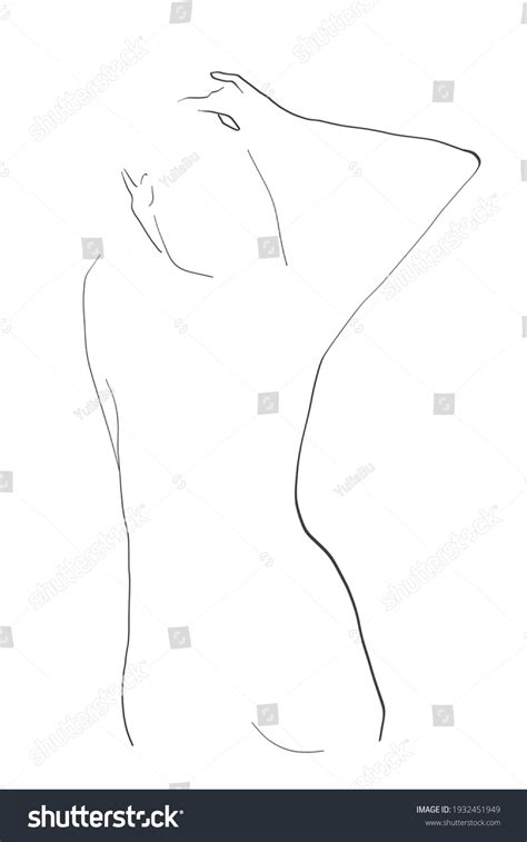 Female Silhouette Naked Women S Body Back Royalty Free Stock