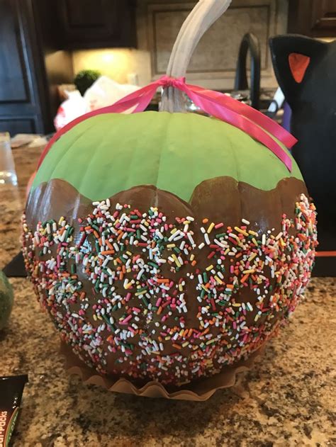 Candy Apple Pumpkin Decorating Idea Creative Pumpkin Decorating