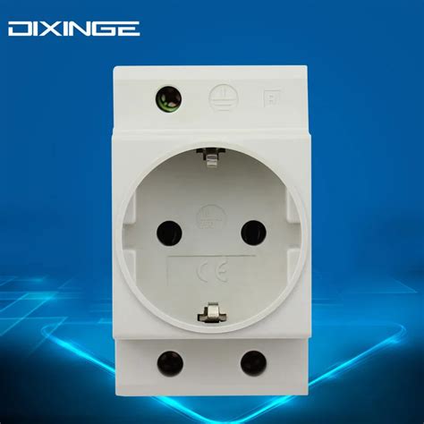 Eu Type Din Rail Mount Ac Power Modular Socket A V Ac Socket