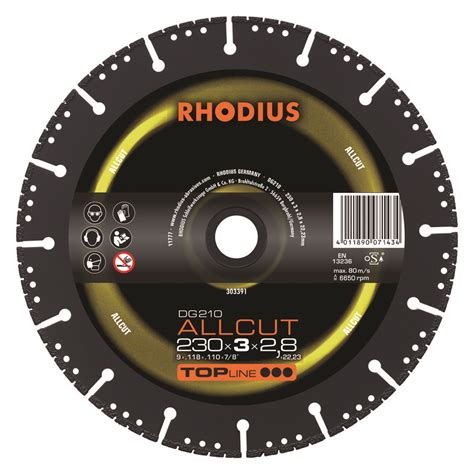 Dg210 Allcut Diamond Discs Diamond Tools Rhodius Abrasives