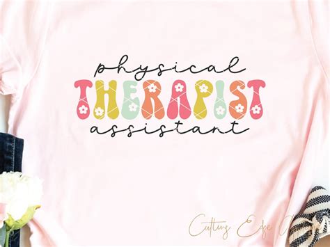 Retro Physical Therapist Assistant Svg Cut File Pta Therapy Etsy