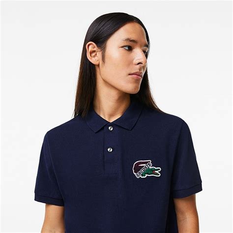 O Polo Nam Lacoste Men S Organic Cotton Piqu Ph M U Xanh