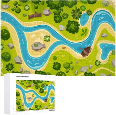 Dreamtimes Wooden Jigsaw Puzzles 500 Pieces, River Top View Landscape ...