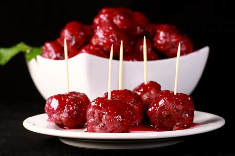 Festive Gluten Free Turkey Meatballs with Cranberry Glaze Recipe - Beyond Flour