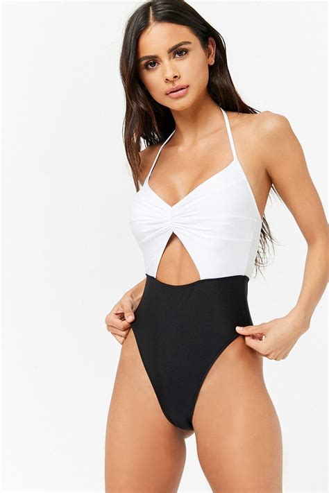 Colorblock Cutout One Piece Swimsuit One Piece One Piece Swimsuit