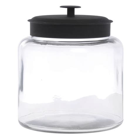 Anchor Hocking™ 1 1 2 Gal Glass Montana Jar With Black Metal Lid 8 1 2 Dia X 10 1 2 H