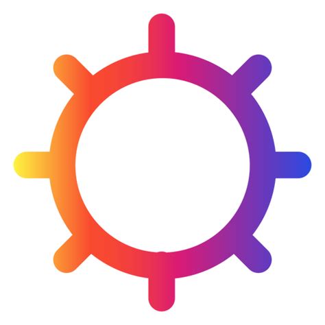 Dise O Png Y Svg De Icono De Configuraci N De Engranaje De Arco Iris