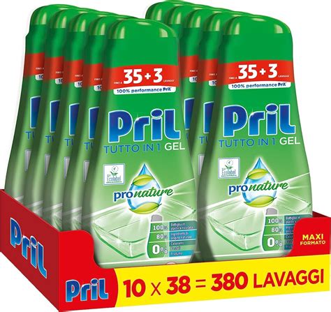 Pril Gel Green Tutto In 1 Detersivo Lavastoviglie In Gel Di Origine