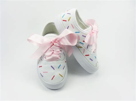 Sprinkle Shoes Rainbow Candy Hand Painted Sneakers For Baby Or Toddler