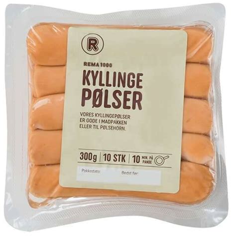 Kyllinge pølser 300 g tilbud hos Rema 1000