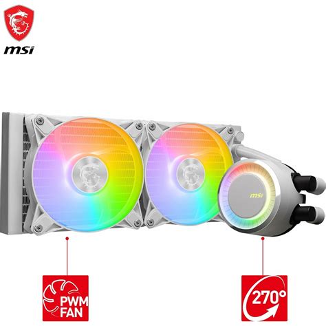 Msi Mag Coreliquid E White Cpu Liquid Cooler Mm Dual Chamber