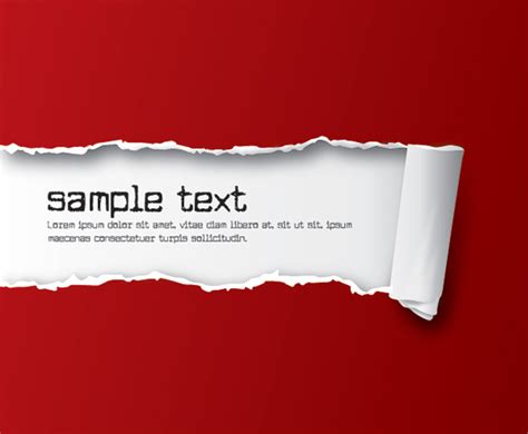 Ripped Paper Red Vector Art Graphics Freevector