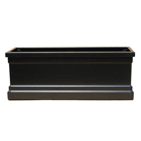 Outdoor Distinctions 48 In W X 9 In H Black Fiberglass Hanging Window Box At