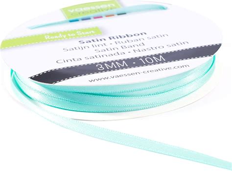 Amazon Vaessen Creative Double Satin Ribbon Aqua Mm